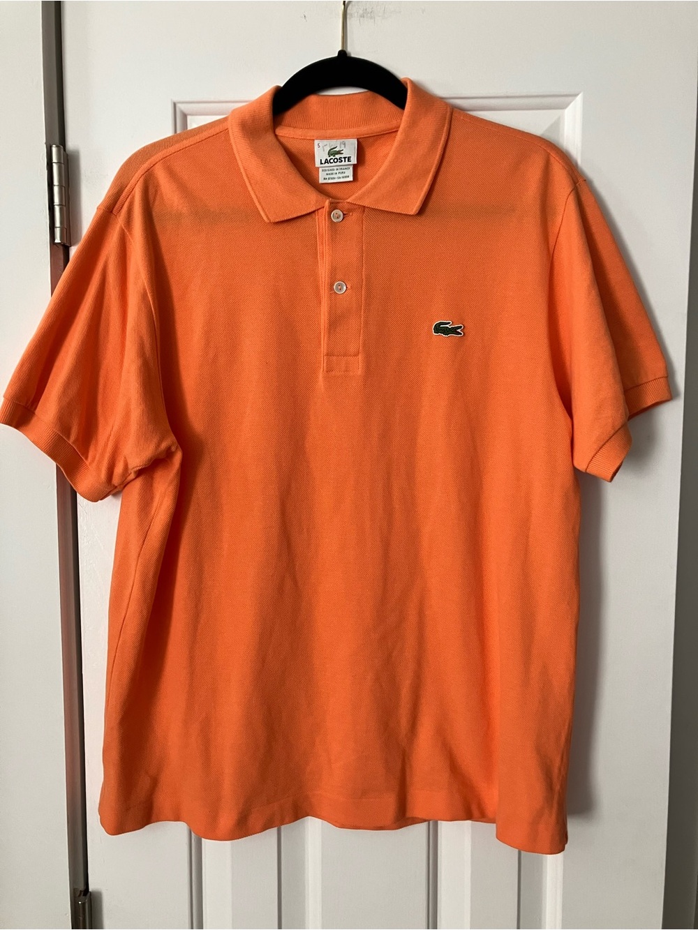 Lacoste Men's Orange Piqué Polo with Crocodile Logo